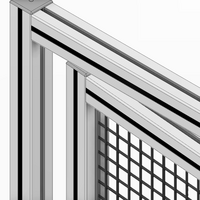 61-030-1 MODULAR SOLUTIONS PVC COVER PROFILE 45 SERIES, SHALLOW, BLACK, 2M